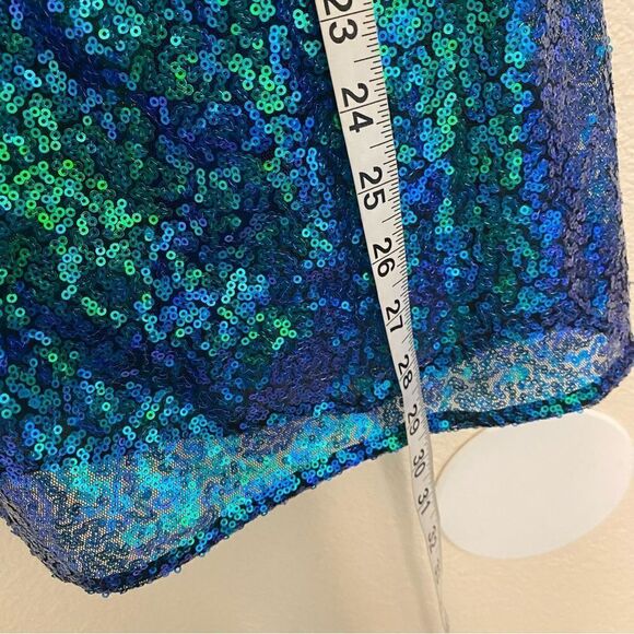 Revolution 10th House Dance Costume teal sequin fringe ELECTRA TH23105 adult MA - Picture 9 of 12